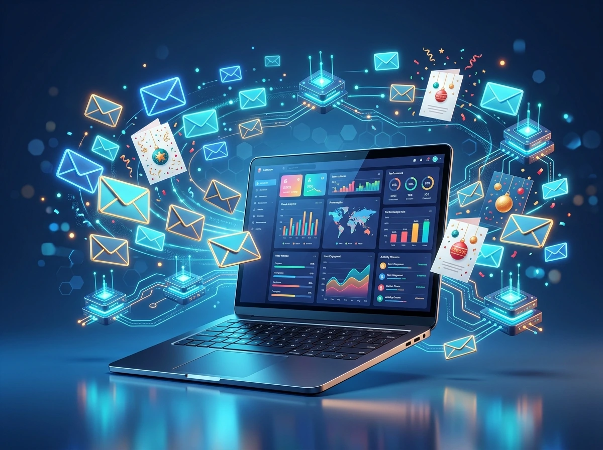 eBulk Email Automation Software India - NexureSoft 3D Artwork